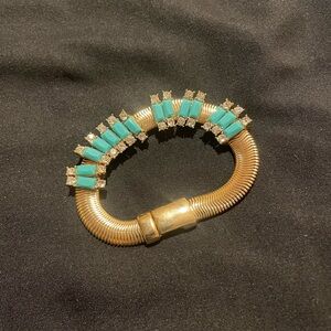 Banana Republic Gold and Turquoise Bracelet